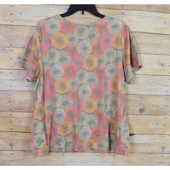 Apostrophe Shirts 16W/18W Lot of 2 Green Orange Red Burst Geometric Casual - Picture 3 of 6